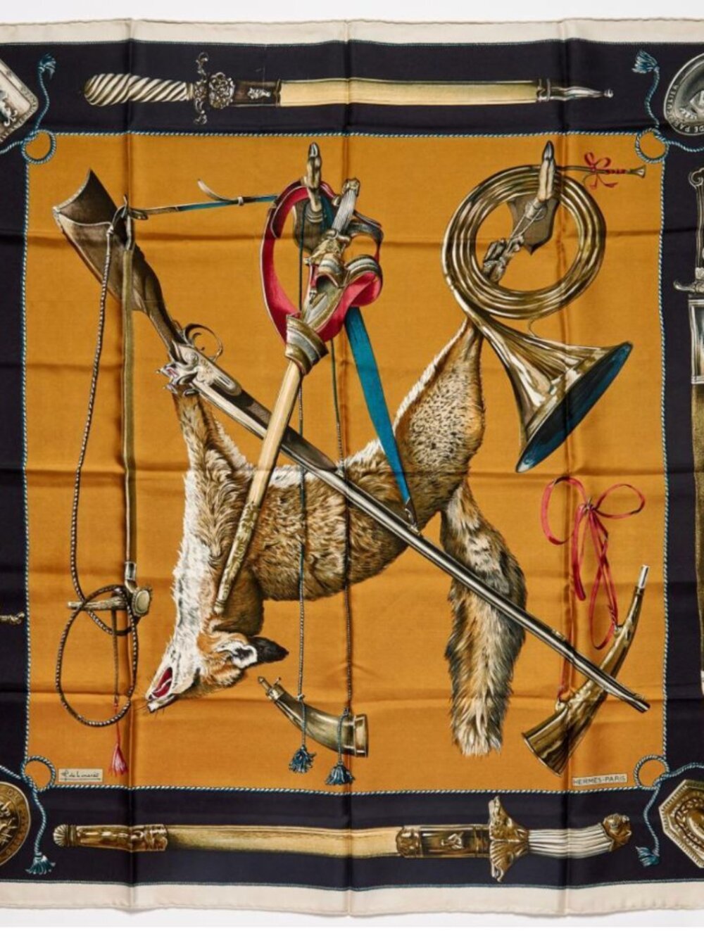 Hermès Le Renard The Fox Silk Scarf